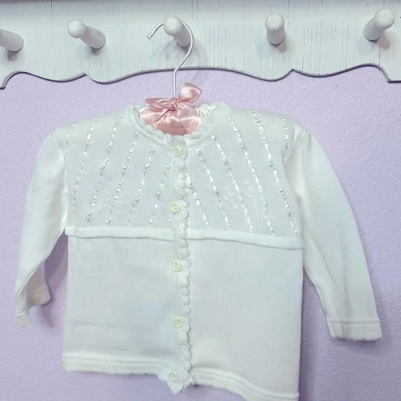 Feltman Brothers Special Occasion Cardigan-size 18 months Vintage circa 1990’s - Picture 3 of 5